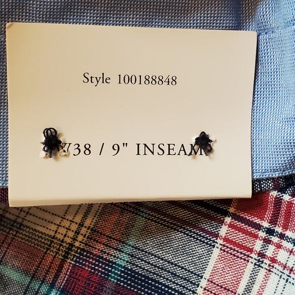 Brooks Brothers Mens Size 38 NWT Casual Cotton Shorts 9" Inseam Plaid Multicolor - Picture 7 of 7